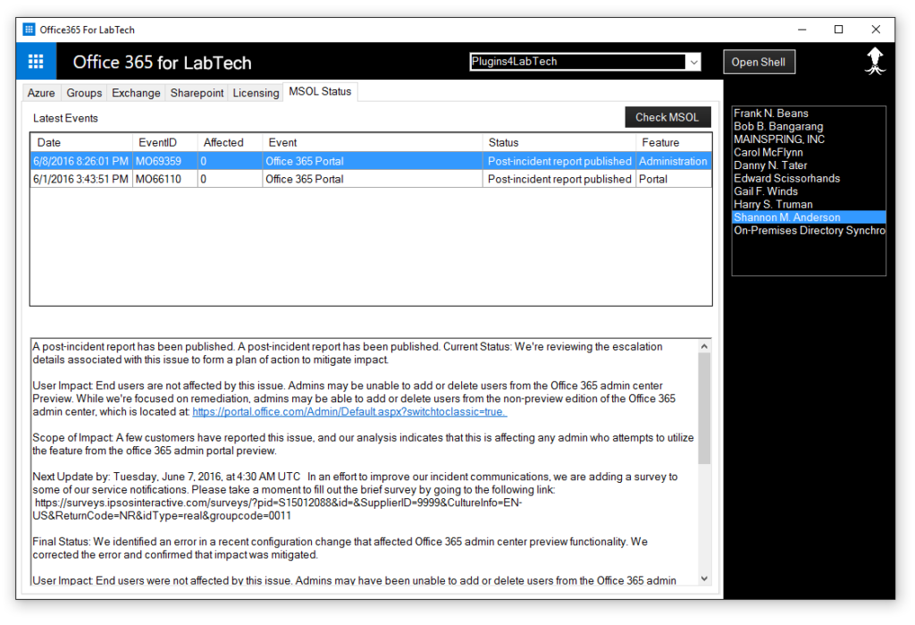 Office365 for LabTech Pre-Release Feature Overview - Squidworks